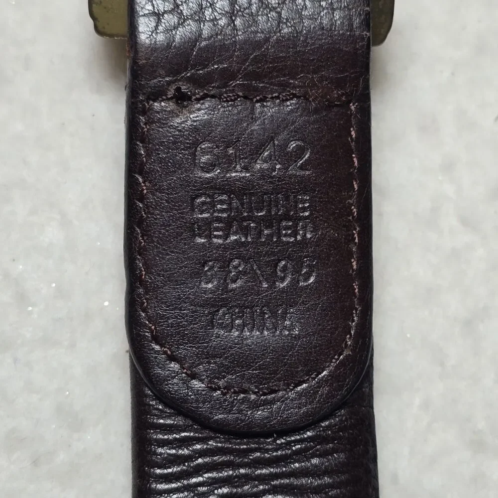 Mens Weathered Genuine Leather Belt Size 38